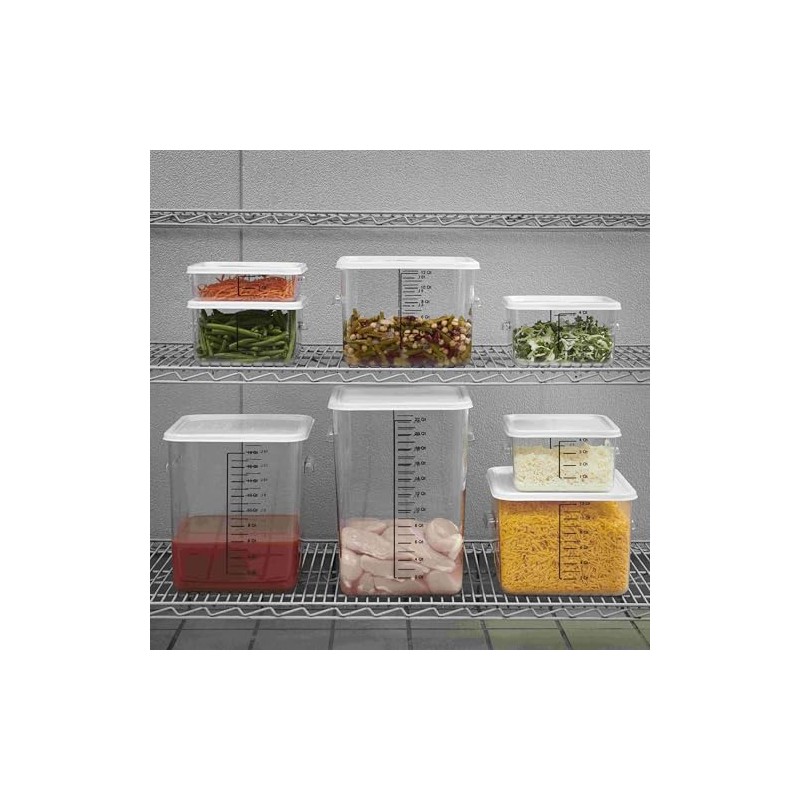 Rubbermaid Commercial contenedor Ahorra Espacio, Solo contenedor, Transparente