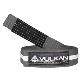 Vulkan Fight Company Brazilian Jiu Jitsu, BJJ Kids Belt for Martial Arts Sports, Grey White, A2