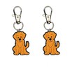 Golden Retriever Zipper Charm Set of 2 Badge Reel Accent