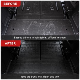 Thinzyou Floor Mats Compatible with 2020-2025 Ford Explorer Trunk Mat Cargo Mat TPE Seat Back Cover Protector 7 Seat 2024 Explorer Accessories (Fit 7 Seat,Trunk Mat with Backrest Mats+Floor Mats)