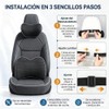 Reposacabezas de Coche y Cojín de Apoyo Lumbar (Gris Oscuro)