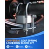 Lupar Universal Leaf Spring Lowering Block Kit, Heavy Duty Steel