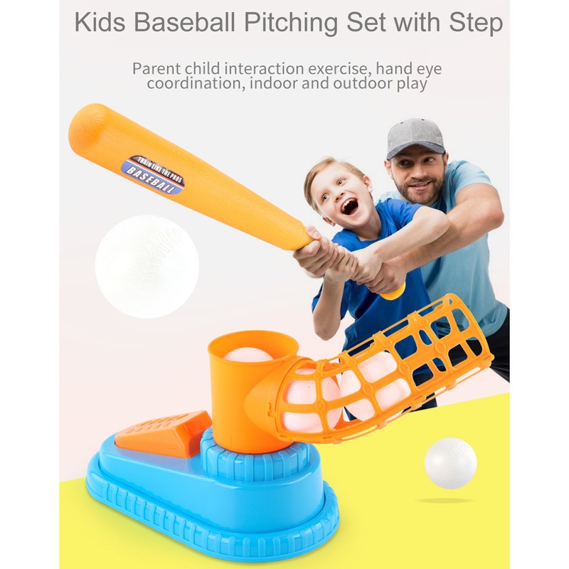 Kids Baseball Pitching Toy 3 Balls Baseball Bat Sports Leisure