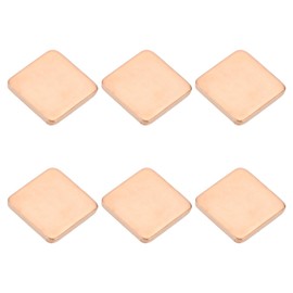 PATIKIL Copper Heatsink, 6 Pcs Copper Pad Shim IC Chipset GPU CPU Thermal Heatsink for Cooling Laptop Desktop Computer (15x15x1.8mm)