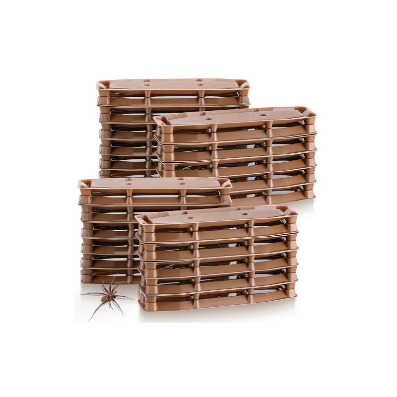 Spider Traps Indoor, 24 Pack Extra Sticky Brown Recluse Traps,