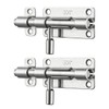 JQK Door Latch Lock Barrel Bolt 4 Inch, 304 Stainless