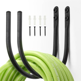 Lifyzoon Garden Hose Holders Mount: Wall Mount Hose Hangers for Outside - Rust-Proof Water Hose Racks Hanging Hooks for Outside Garden Expandable Hose