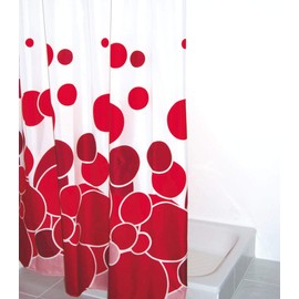 Ridder Kani 403076 Shower Curtain 180 x 200 cm Textile Red