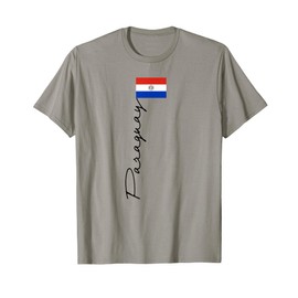 Paraguay Flag Pole Patriotic Paraguay Signature Flag T-Shirt