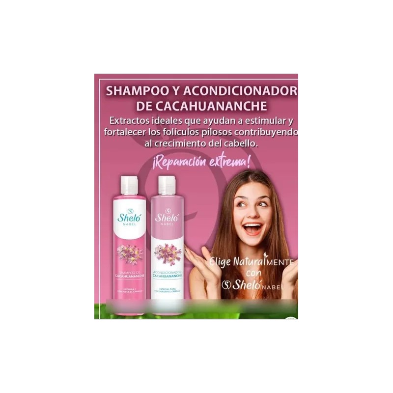 Shampoo + Acondic. Cacahuananche Brillo & Sedosidad + Regalo