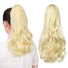 ShulaSHOP ponytail extension,16" claw clip hair extensions ponytail short curly