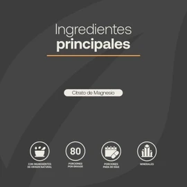 Citrato de Magnesio Puro 2400 mg por porción de 240 caps. Alta absorción. Ingredientes Naturales. Citrate Mag. B Life.