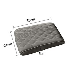 Memory Foam Armrest Box for Vehicles, Universal Car Central Armrest, Car Armrest, Leather Car Armrest Box Pad for Most Vehicles, SUVs, Trucks, Cars (Gray)