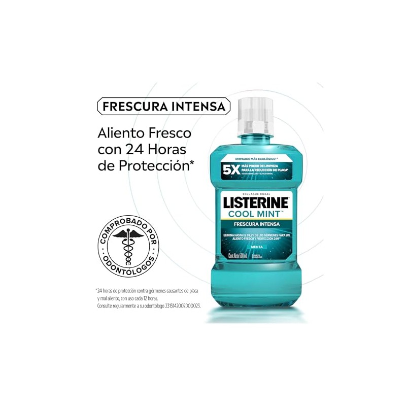 LISTERINE Enjuague Bucal Cool Mint 500 ml
