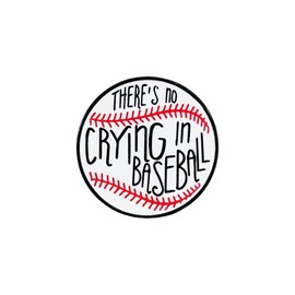 Sports Baseball Brooch Funny Enamel Pin for Women Girls Boys Creative Novelty ''There's No Crying in Baseball'' Movie Quote Words Lapel Pins Badges Cute Brooches Button Gifts Backpacks Hat Jacket Decor Jewelry