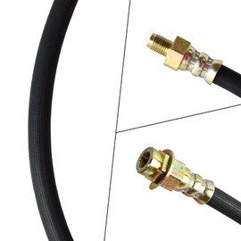 MuRealy Premium 18-Inch Rubber Brake Hose - Flexible Brake Line, 3/8"-24 External Thread to 3/8"-24 Internal Thread, High Strength and Easy to Install Hydraulic Hose