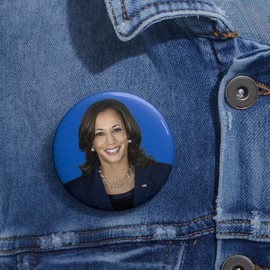 Kamala Harris Picture Button - Collectible Kamala 2024 Campaign Button 2.25"