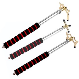 Scott Edward Palo de piscina retráctil con 3 piezas de cabezal de puente extraíble, material de acero inoxidable, accesorio de piscina para mesa de billar