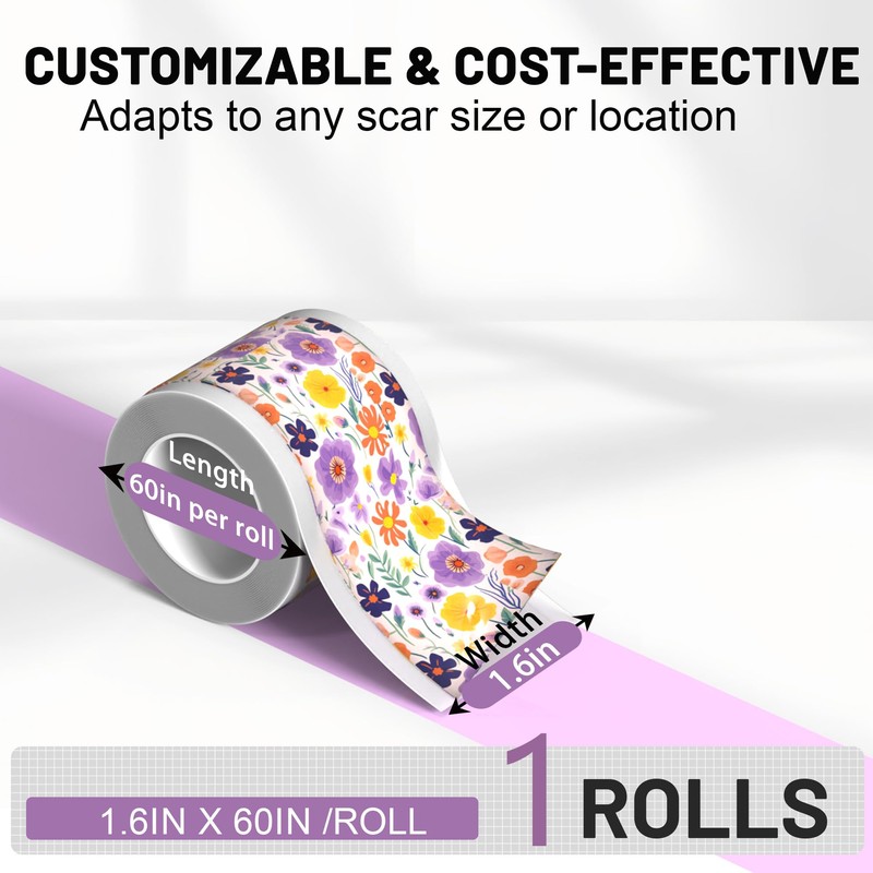SLGCBL Silicone Scar Sheets, Reusable Silicone Scar Tape Roll for