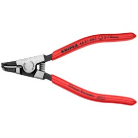 KNIPEX Tools - Circlip Pliers, External, 90 Degree Angled, Forged Tip, 1/8"-25/64" Shaft Dia. (4621A01), 5.00 , Black