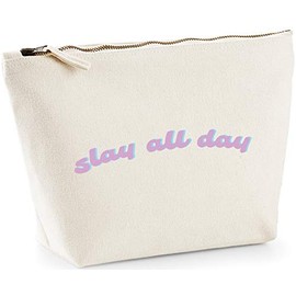 Hippowarehouse Slay all day printed make up cosmetic wash bag 18x19x9cm
