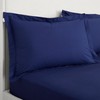 Bianca 200 Thread Count Cotton Percale Oxford Pillowcase Pair Navy