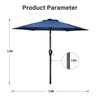 Simple Deluxe 7.5ft Umbrella Outdoor with 20 Inch Round Umbrella