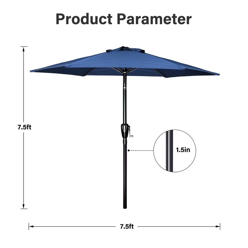 Simple Deluxe 7.5ft Umbrella Outdoor with 20 Inch Round Umbrella