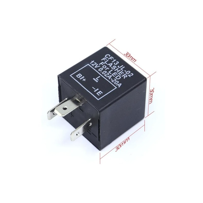 GRmkt CF13 IC Turn Signal Relay, Universal LED Compatible, High
