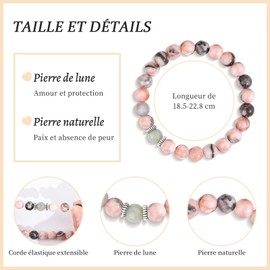 BOCHOI Healing Beaded Bracelet for Woman Sister Best Friend Mother Daughter Girllfriend Wife, Pink Unique Inspirational Jewlery Women, Bracelet Femme, Valentines Day Gift for Her You are Awesome