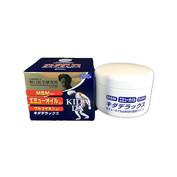 Noguchi Medical Research Institute Kida Deluxe Emu Oil & MSM Formulated Cream, 7.1 oz (200 g)