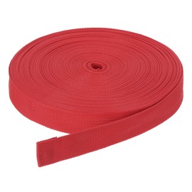DMiotech 25 Yard 22 m x 25 mm Wide Nylon Webbing Poly Flat Strap for DIY Crafts Backpack Straps Sewing, Repair Outdoor Equipment, Red
