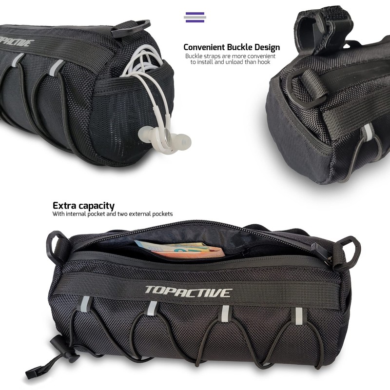 Topactive Bike Handlebar Bag Backpack for Gravel Bikepacking Waterproof Cycling