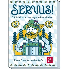 Servus! 55 Playing Cards with Bavarian Motifs: Poker, Skat, Mau-Mau & Co. Illustrated Card Set, 55 Sheets Including 3 Jokers