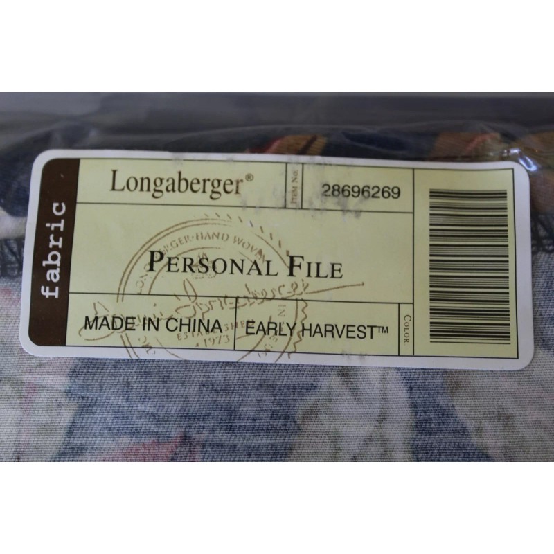 Longaberger Early Harvest Apples Personal File Basket Liner #28696269 -