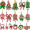 Zhejia Christmas Tree Ornaments, Set of 16, Wooden, 3D, Scandinavian