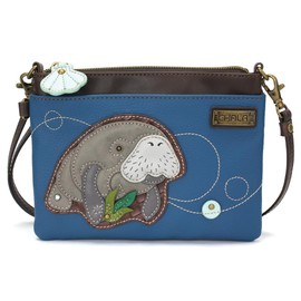 CHALA Mini Crossbody/Purse with Convertible Strap Stylish, Compact, Versatile - Manatee II - blue