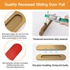 MOROBOR 18CM Self-Stick Oval Sliding Door Pulls, 2pcs Bronze Gold