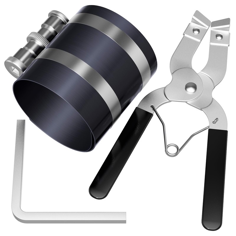 Moker Piston Ring Compressor Tool,Car Engine Piston Ring Installer Removal