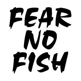 Fear No Fish Picture Art - Peel & Stick Vinyl Wall Decal Sticker Size : 15 Inches X 15 Inches - 22 Colors Available