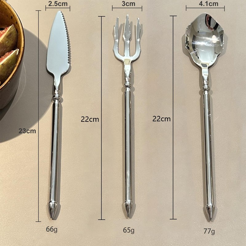 Dinner Forks, Stainless Steel Trident Fork, Stainless Steel, Poseidon Design,