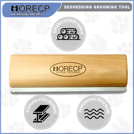 MORECP 8 in Deshedding Grooming Tool for Horses, Dogs & Cats, Horses Brush Durable Curry Comb for All Hair Types,Pet Hair Removal Tool