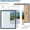 QOTIB 11x14 Picture Frame with 8x10 Mat Navy Blue, Display