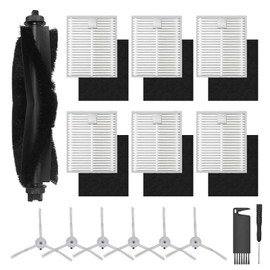 L60 Accessories Kit Replacement Compatible with Eufy L60 / L50 Robot Vacuum, Accessories Kit 6 Side Brushes, 6 Filters, 1 Roller Brush, 1 Screwdriver, 1 Cleaning tool, 15 pack