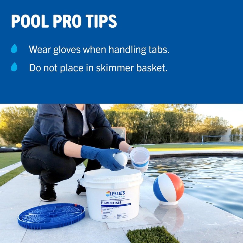 Leslie's 3 Inch Stabilized Chlorine Tablets for Sanitizing Swimming Pools