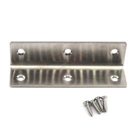 6 Pcs Corner Bracket 304 Stainless Steel L Shape for Wooden Shelving 100x25x25mm