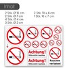iSecur Smoking Prohibited Sticker Set with 14 Prohibition Stickers "Smoking