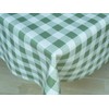 55" ROUND PVC/VINYL TABLECLOTH - GREEN GINGHAM