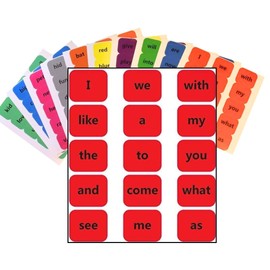 Royalty Essentials Sight Words Word Stickers Educational Learning Stickers Kindergarten Pre-K Prek Toddler Word Game Flash Cards Learning Stickers Games (Words Pack)