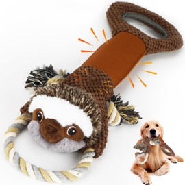 Eneston Large Plush Squeaky Dog Toys with Crinkle Paper, Tug of War Pull Toys for Puppies, Interactive Dog Chew Toys for Small, Medium and Large Dogs